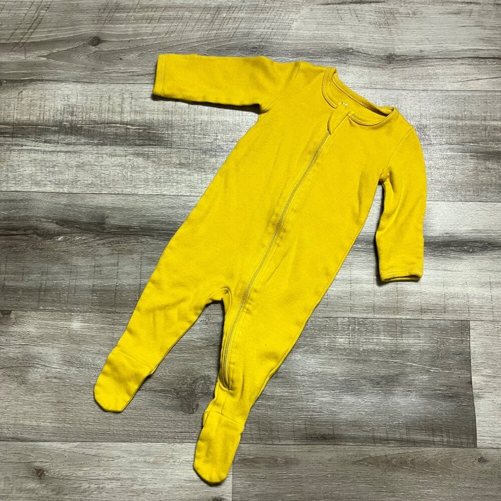 102 Baby Long Sleeve Full Zip Sleep Outfit Yellow Baby Girl Size 3-6 M